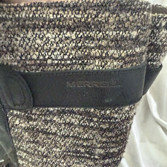 Merrell Eventyr Peak Black Leather Tall Zip Waterproof Tall Winter Boots Size 9 - Picture 5 of 12